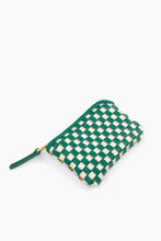 Load image into Gallery viewer, The Woven Wallet - Faux Leather Zipper Checkered Wristlet