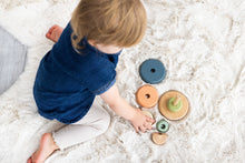 Load image into Gallery viewer, Wooden Stacking Rainbow Tower Baby Toy, Nursery Decor