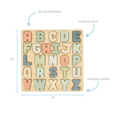 Load image into Gallery viewer, Wooden Alphabet Puzzle, Nursery Decor
