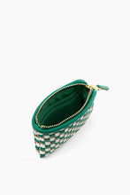 Load image into Gallery viewer, The Woven Wallet - Faux Leather Zipper Checkered Wristlet