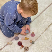 Load image into Gallery viewer, Wood + Silicone Mushroom Sorting Set