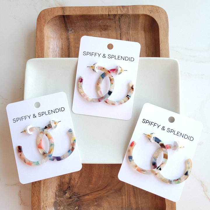 Camy Hoops - Multicolor // Jewelry, Earrings, Gift SS53