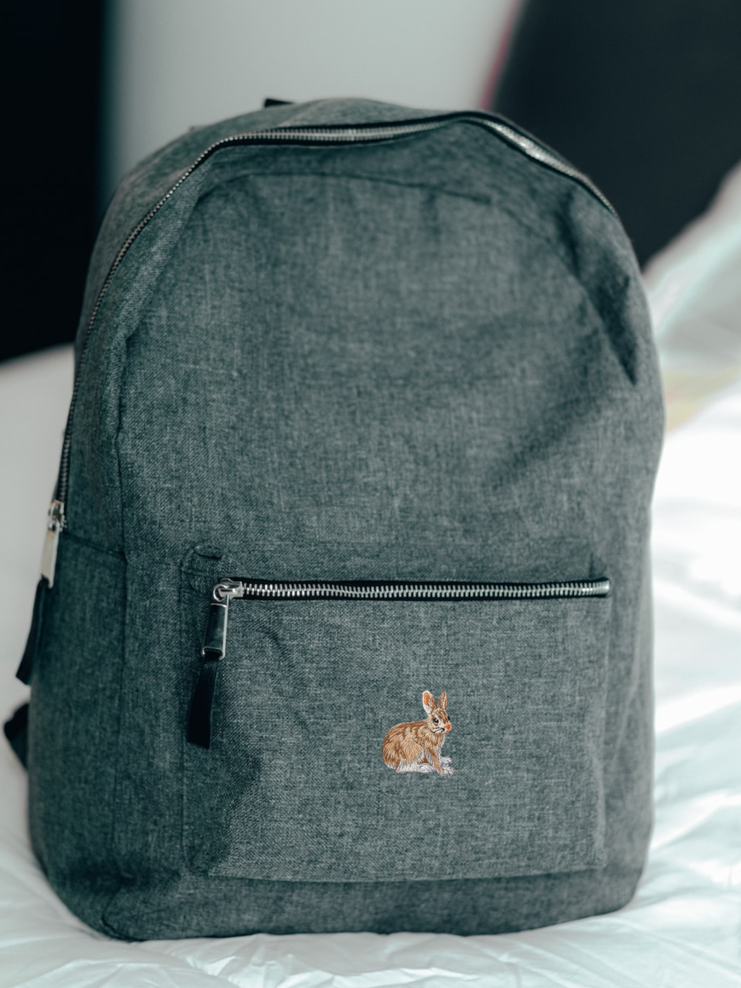 Natural Bunny Rabbit - Hare - Iron on Patch IR