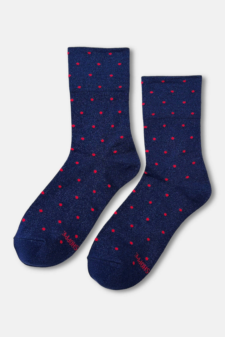 Lurex Patterned Sneaker Socks