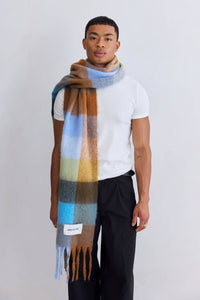 The Reykjavik Scarf - 100% Recycled - Blue/Orange