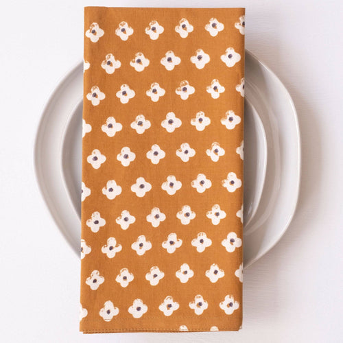 Suki Rust Block Printed Napkins - set of 4 GM29