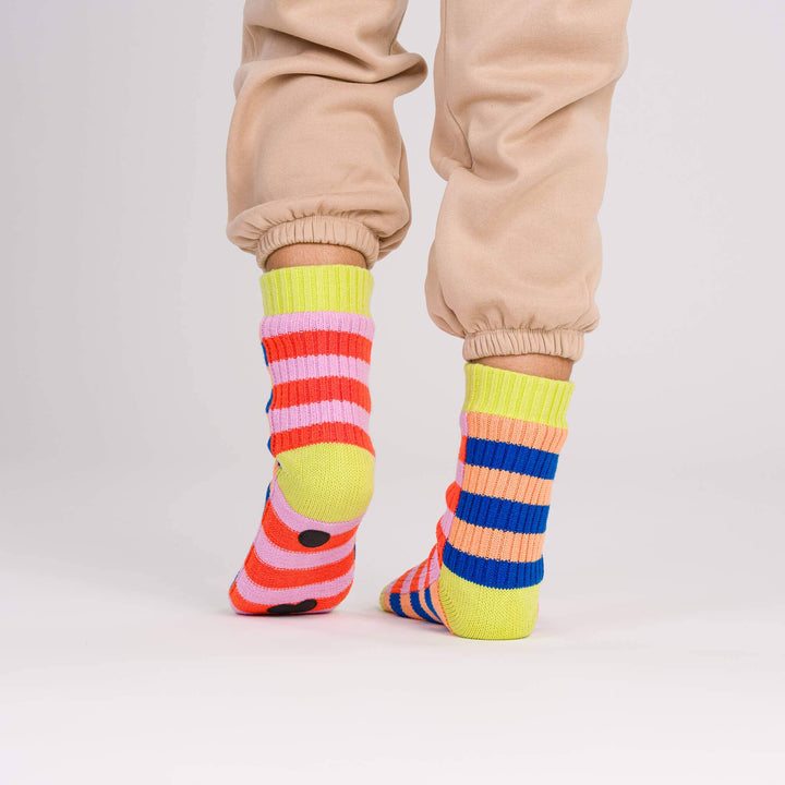 Super Stripe Knit House Socks VR983