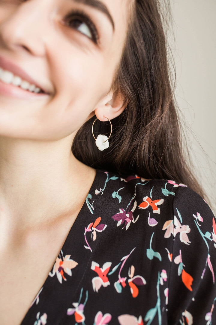 Flower Hoops J239