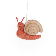 Load image into Gallery viewer, Handmade Felt Sadie the Snail Hanging Decoration