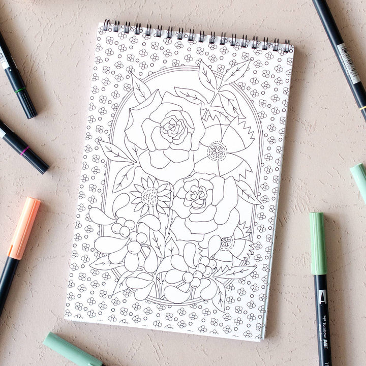 Wildflowers Premium Coloring Book AT23