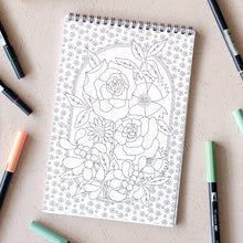 Load image into Gallery viewer, Wildflowers Premium Coloring Book AT23