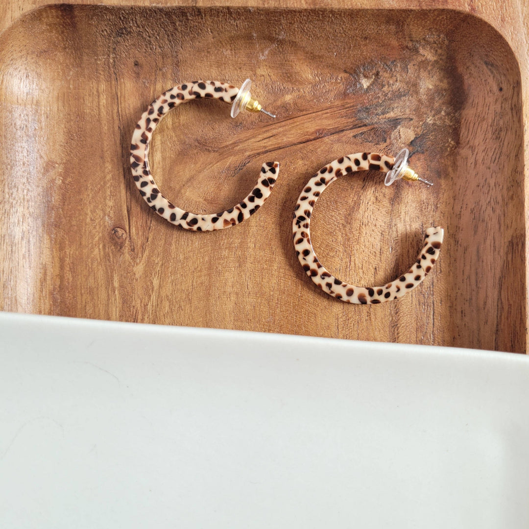 Camy Hoops - Brown Dot // Jewelry, Earrings, Fall SS96