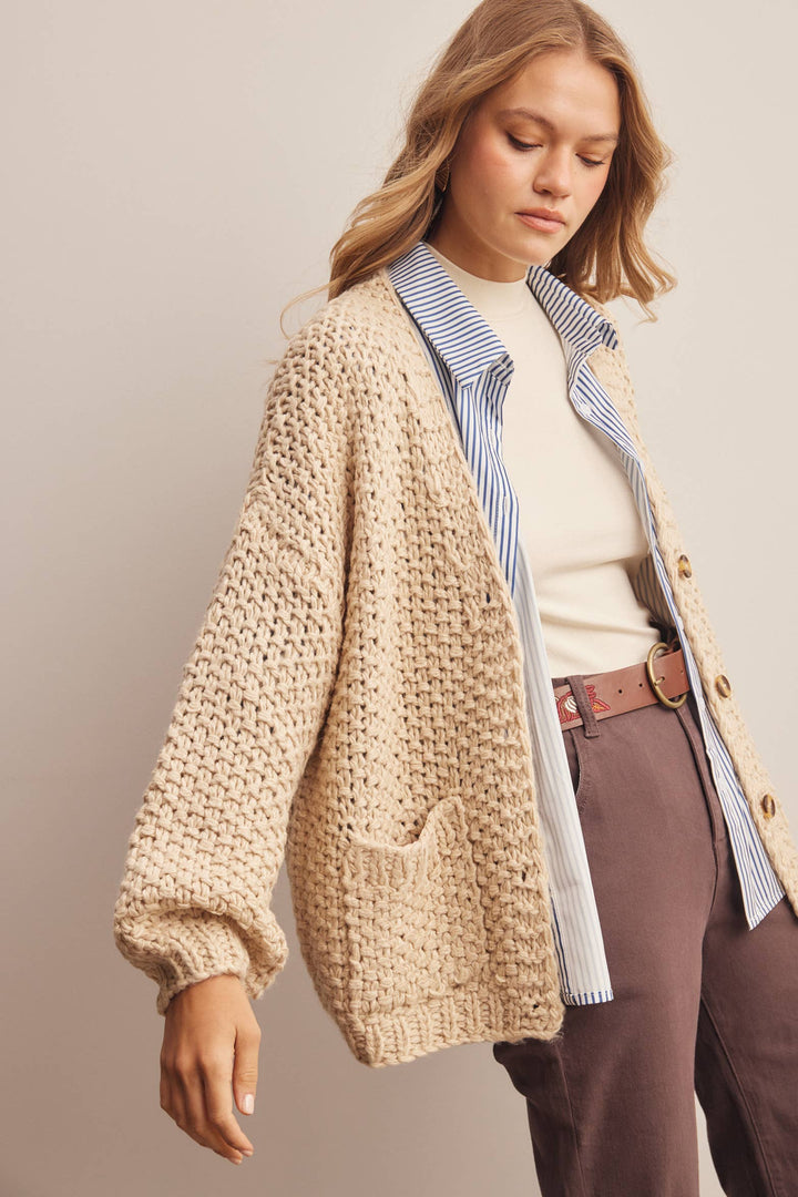 Handmade Chunky Knit Cardigan FSW61