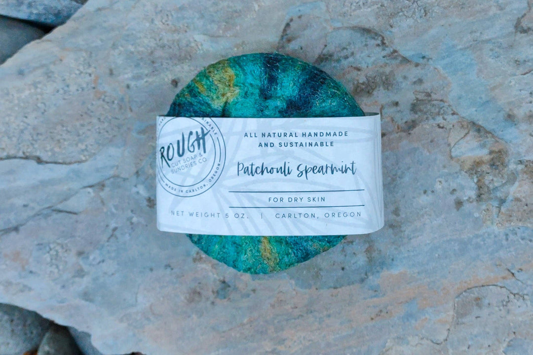 Felted Handcrafted Artisan Rough Cut Soap