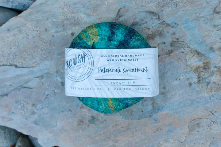 Felted Handcrafted Artisan Rough Cut Soap