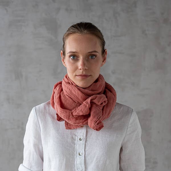 Linen Summer Scarf Canyon Rosa Garza LM226