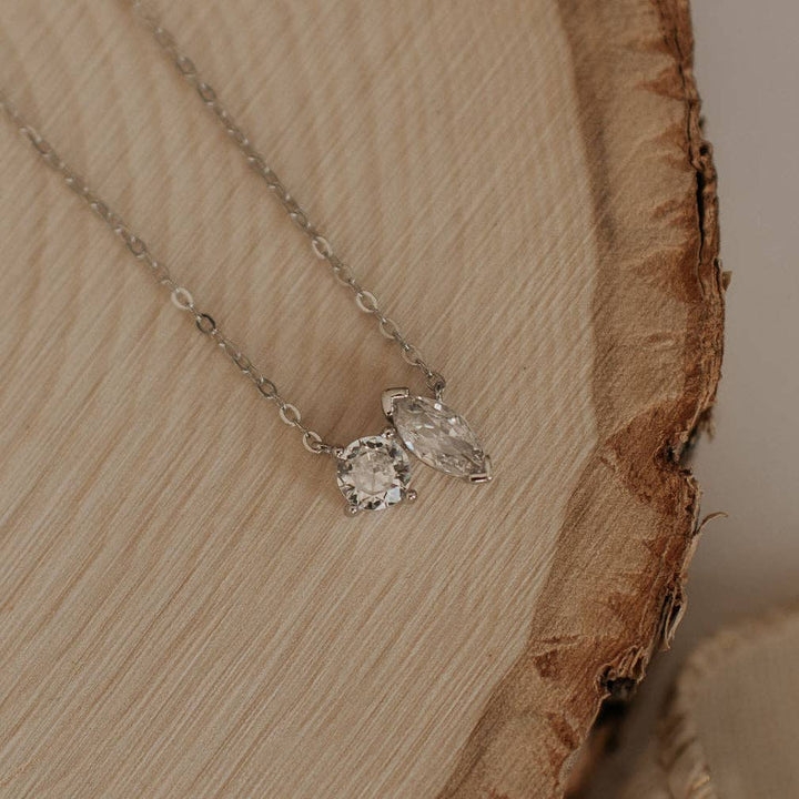 Sloane Two Stone Diamond Necklace MA25
