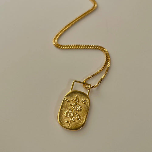 Bloom Affirmation Necklace- Gold NM30