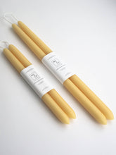 Load image into Gallery viewer, Natural Gold | Dipped Beeswax Taper Candles | All Natural