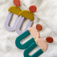 Load image into Gallery viewer, Billie | Blocky Geometric Polymer Clay Earrings