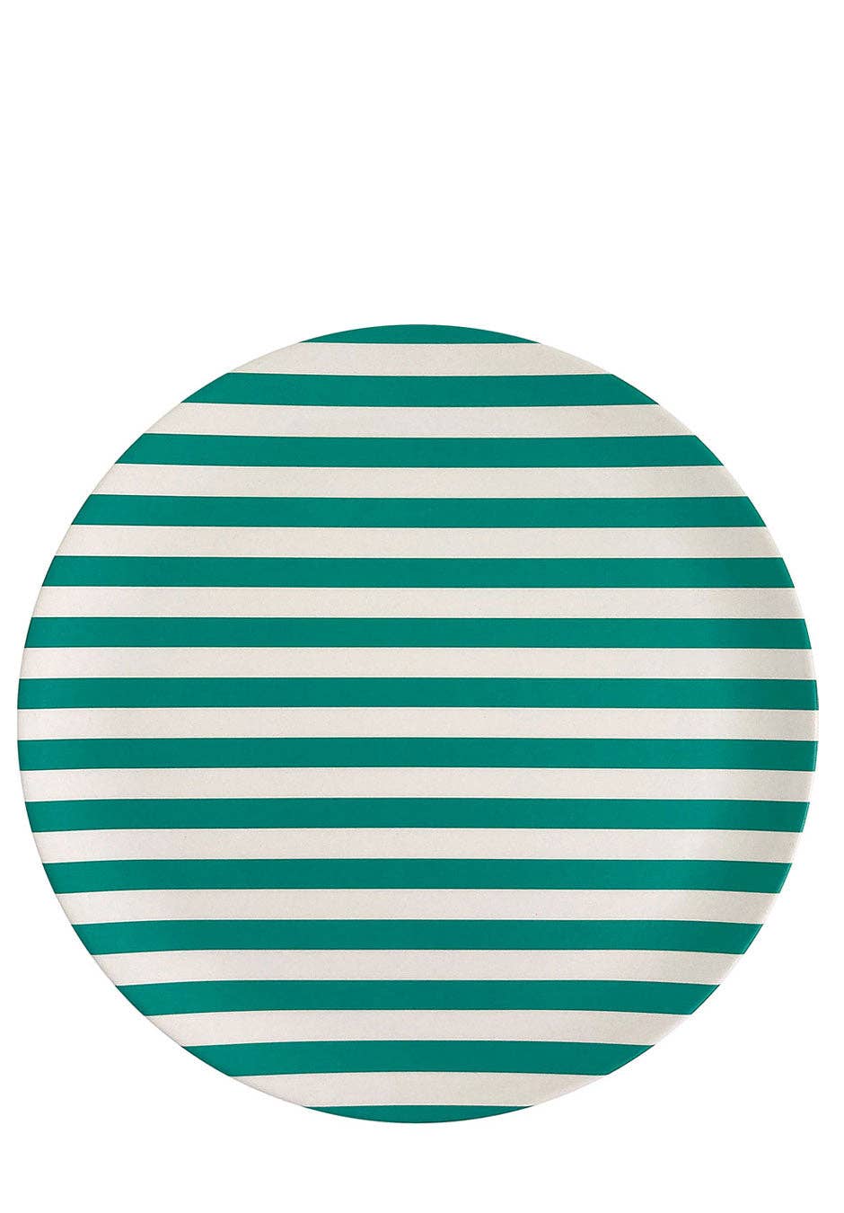 Green Stripe Dinner Plate