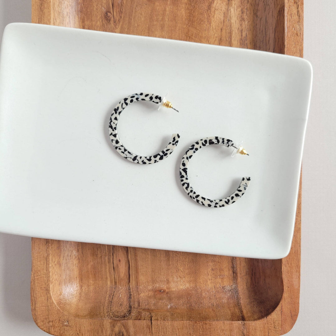 Camy Hoops - Black Dot // Jewelry, Earrings, Fall SS233