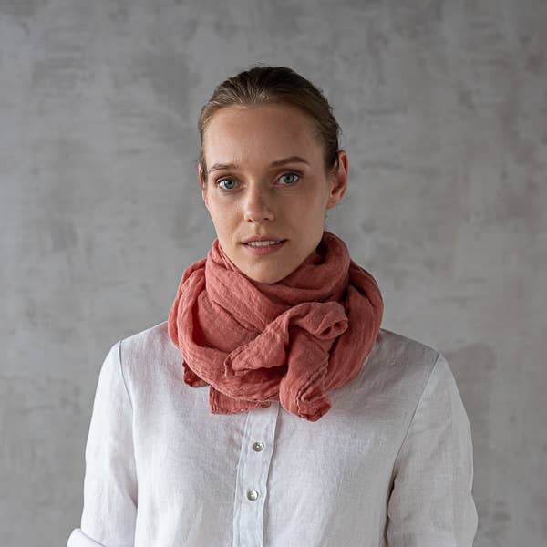 Linen Summer Scarf Canyon Rosa Garza LM226