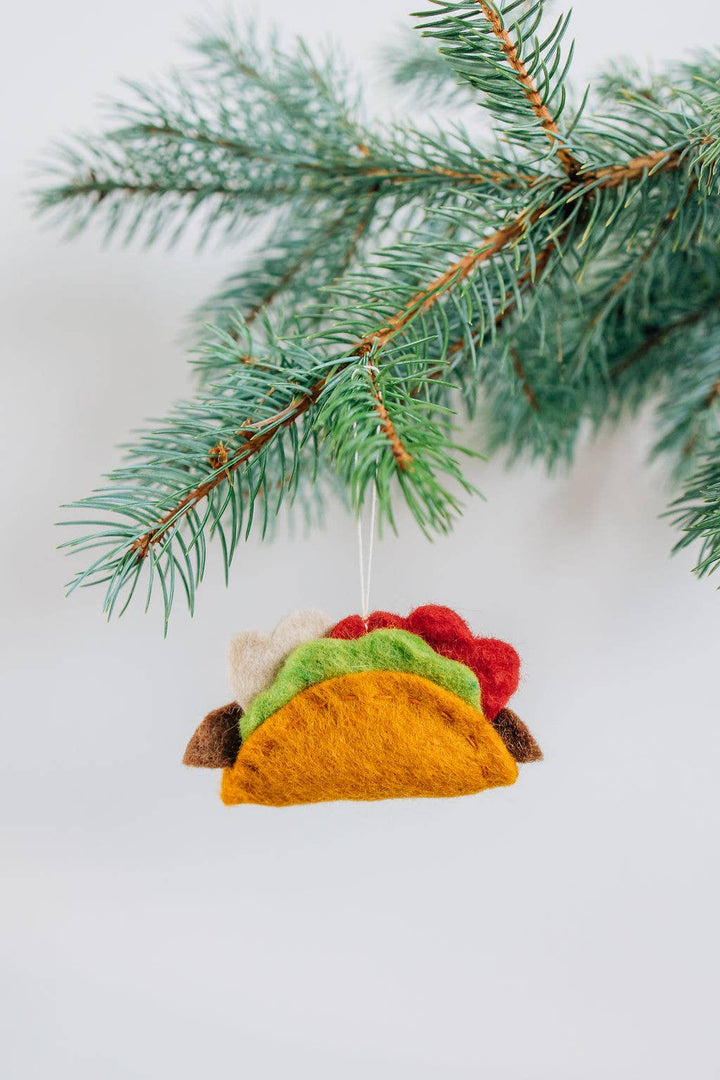 Handmade Taco Felt Ornament NV24
