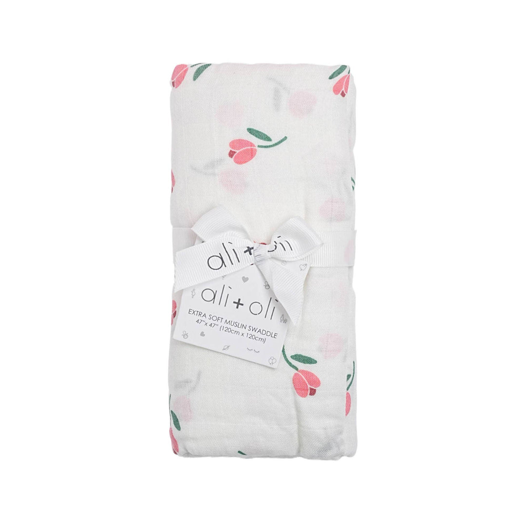Bamboo Muslin Swaddle Blanket (Tulip) AL23