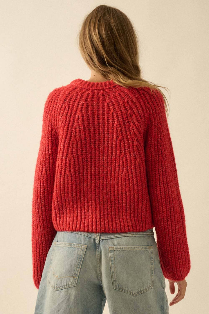 Confetti Button-Front Cardigan Sweater UT28