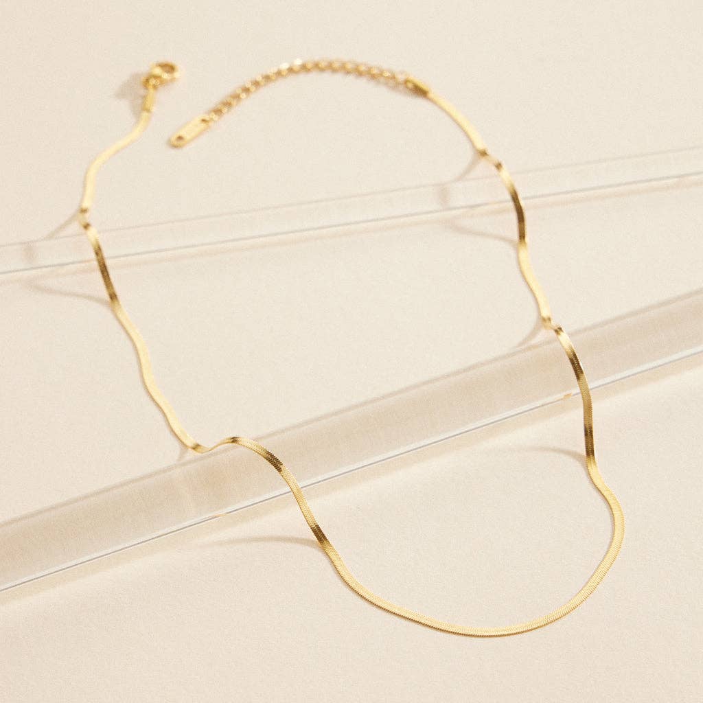Gold-Dipped Snake Chain | Stainless Steel Necklace FM782