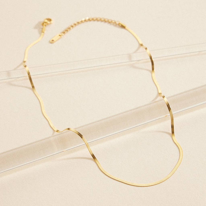 Gold-Dipped Snake Chain | Stainless Steel Necklace FM782