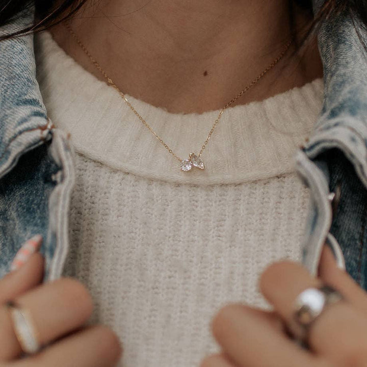 Sloane Two Stone Diamond Necklace MA25