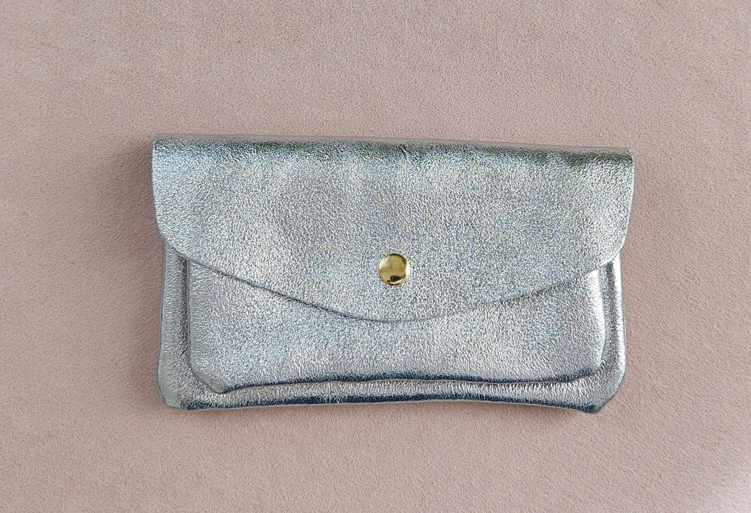 Kangaroo double pocket cowhide leather wallet: Navy RM22