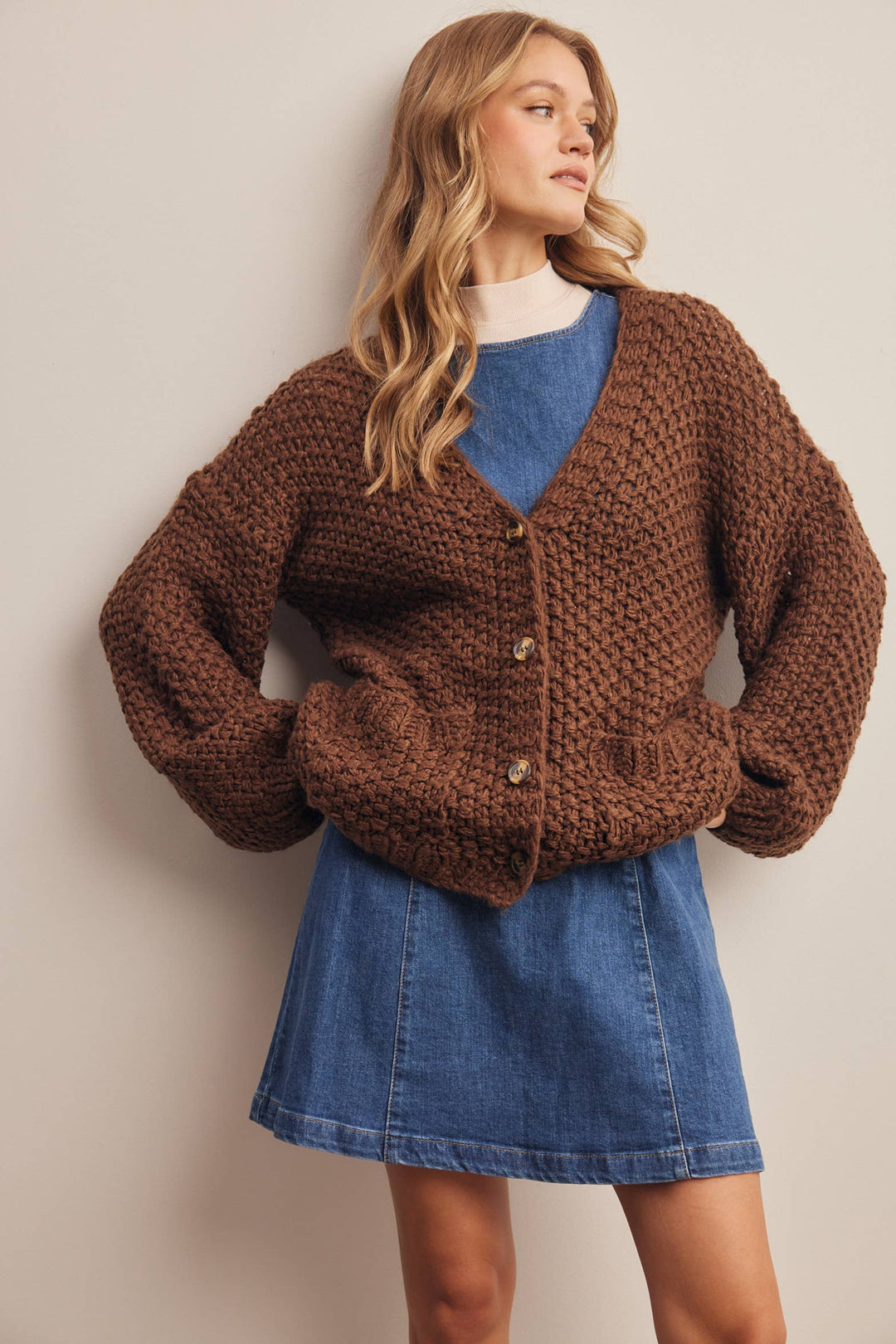 Handmade Chunky Knit Cardigan FSW61