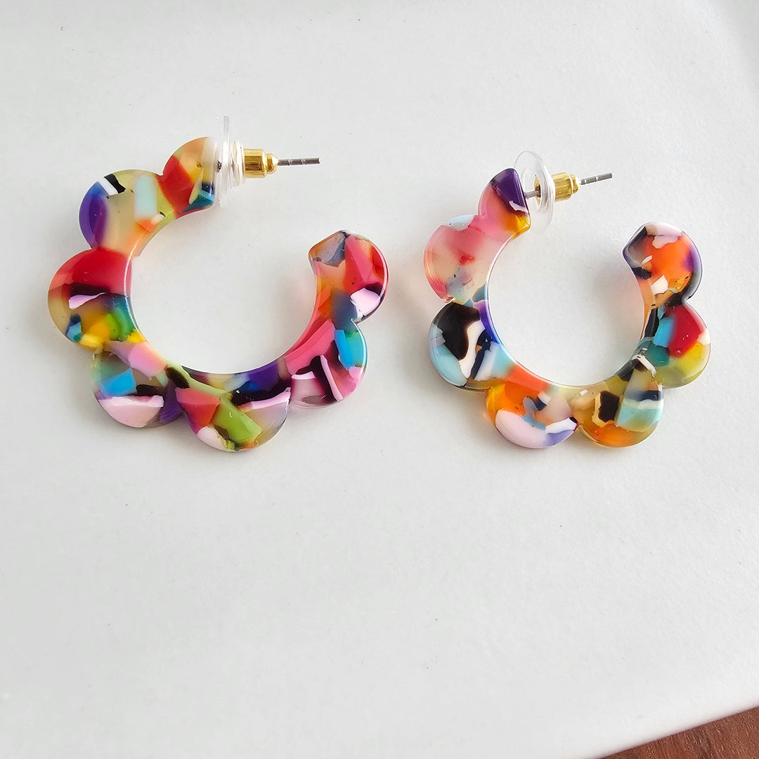 Flora Hoops - Fiesta // Summer Spring Flower Jewelry Earring SS529