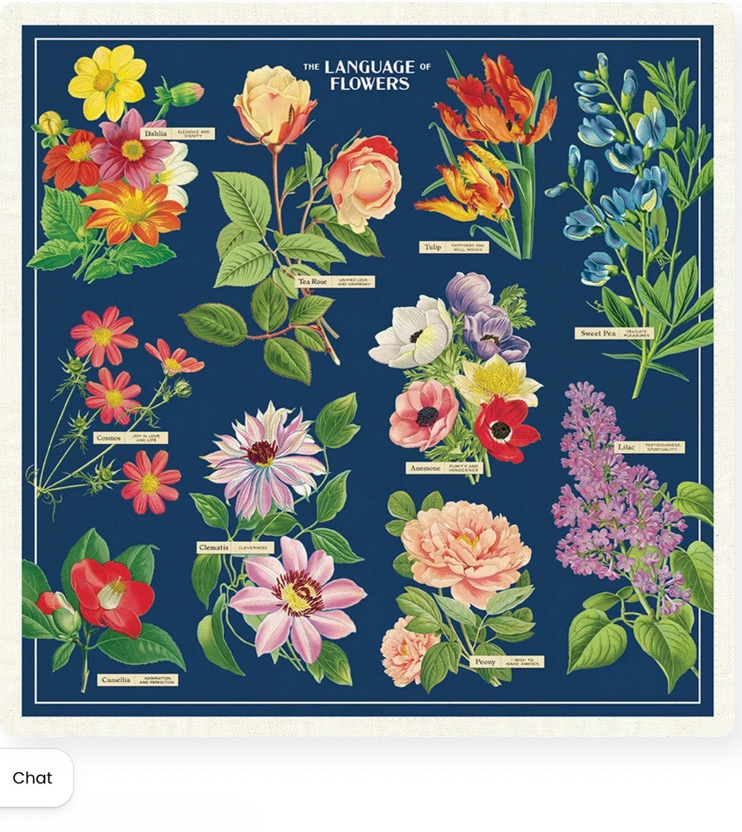 Language of Flowers vintage napkins