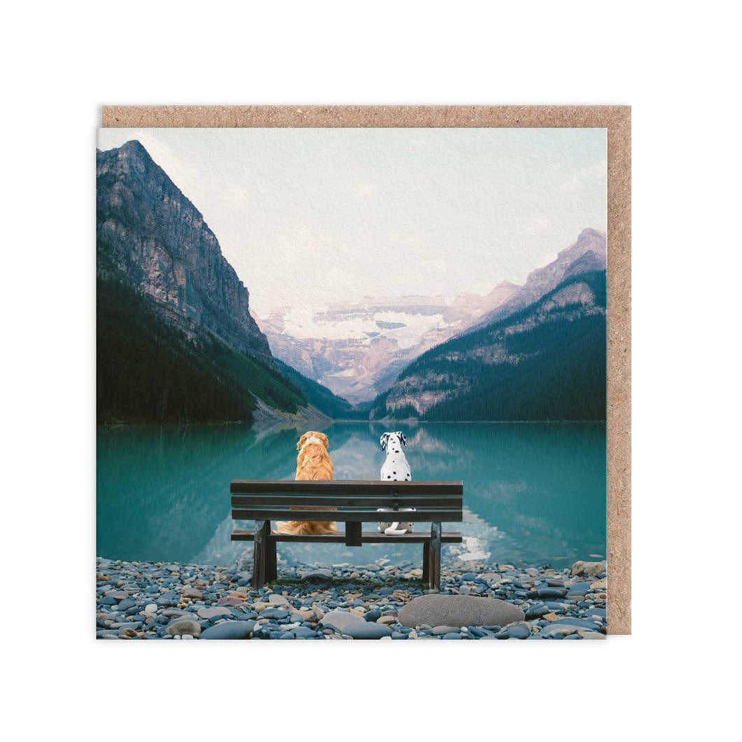 Mountain Lake Dogs Greeting Card (10510)