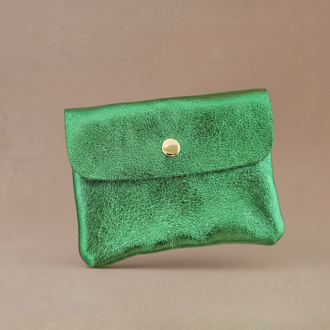 Cowhide leather coin purse Kangoobis: Violet