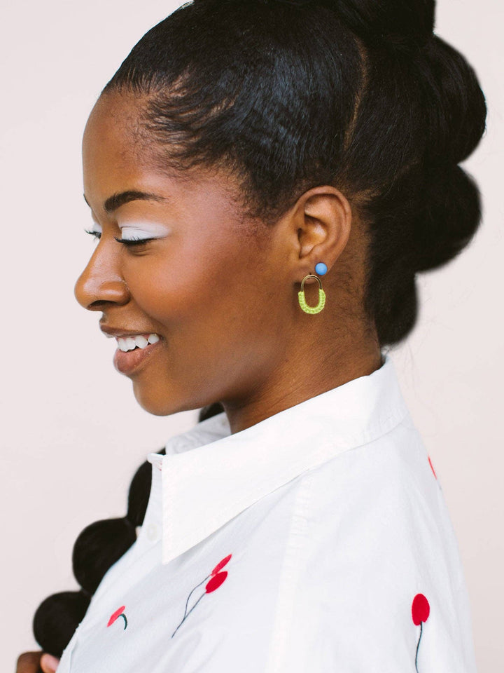 Mini Macramé Link Earrings 22W