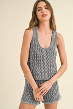 Load image into Gallery viewer, T3371ST DYE AND WASH CABLE KNITTED TOP