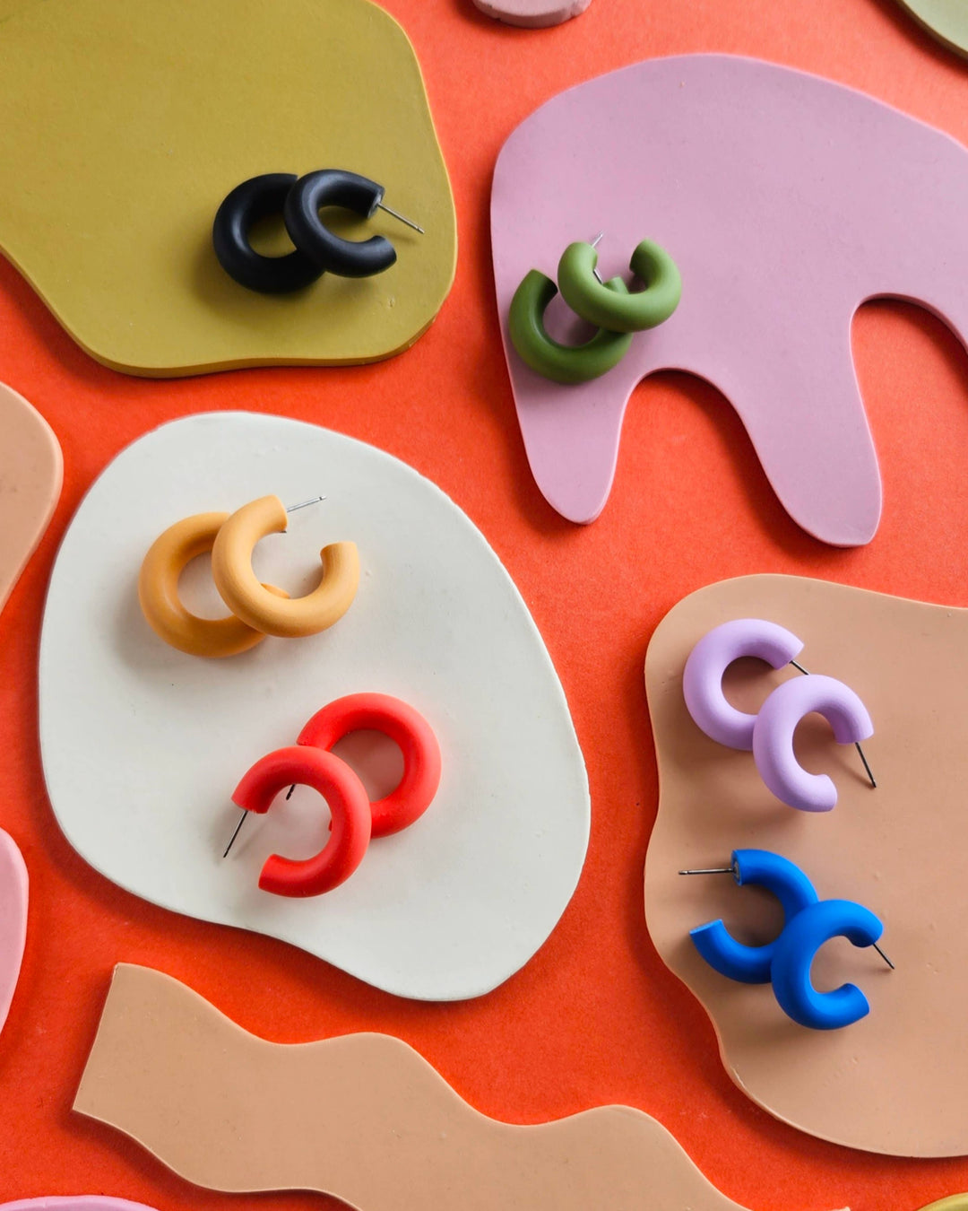 Polymer Clay Chunky Mini Hoop by Made by Maeberry 1" Hoop