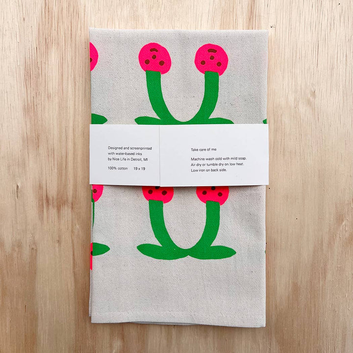 Cherry tea towel NICE6