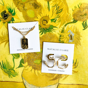 Van Gogh Sunflower Hoop Earrings NC03