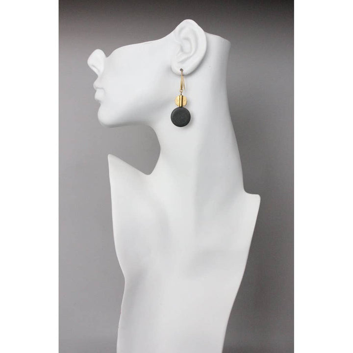 Jasper and brass earrings ATHE04