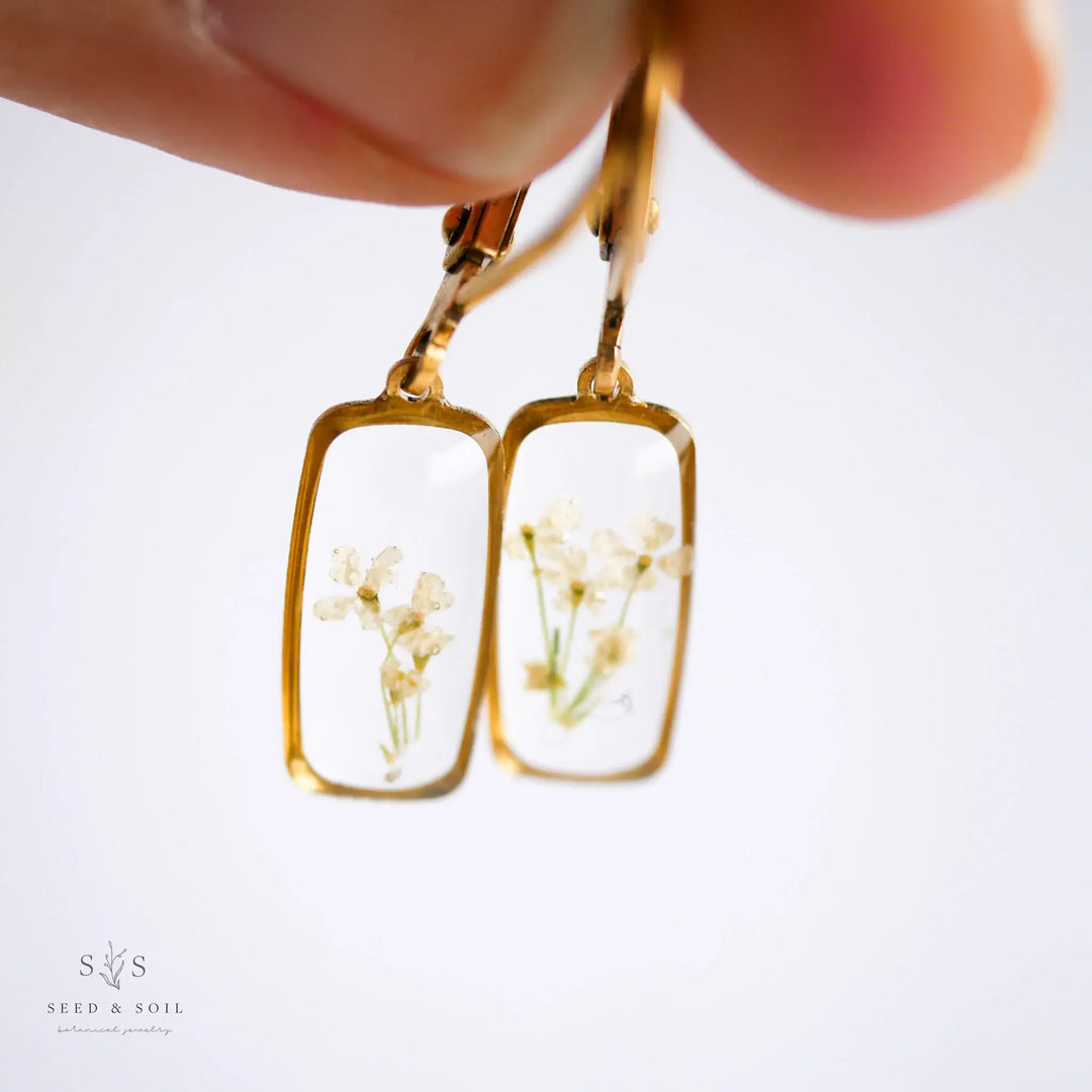 Tiny Rectangle Huggie Hoops 