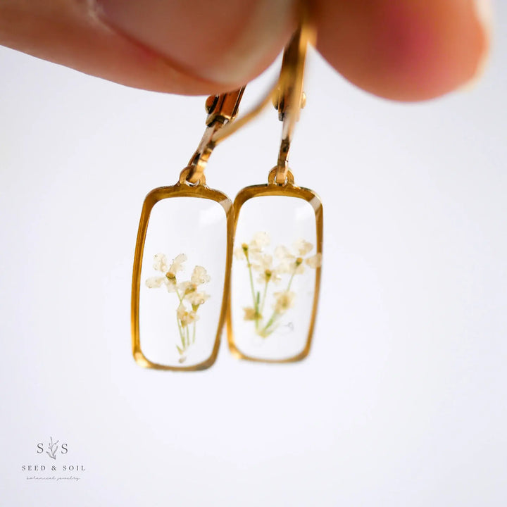 Tiny Rectangle Huggie Hoops 