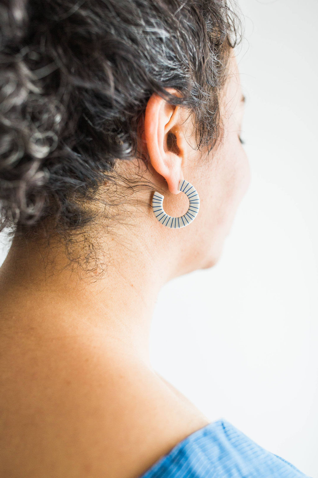 Blue Stripe Hoops J080