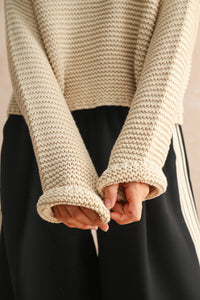 T2694   ROUND NECK SWEATER KNITTED TOP