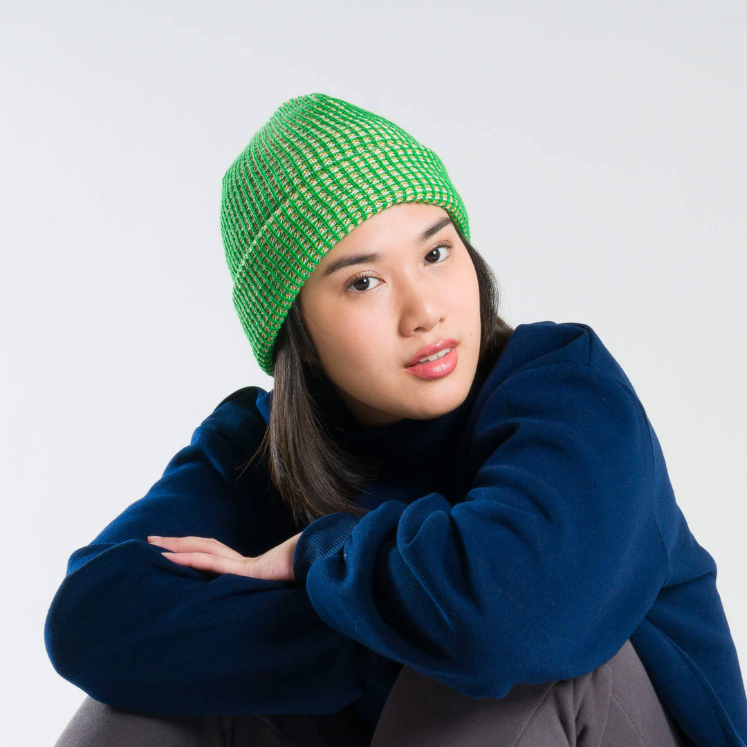 Simple Grid Knit Beanie VR826